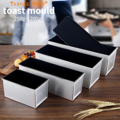 Non-Stick Bread Loaf Pan with Lid – Aluminum Alloy Toast Box