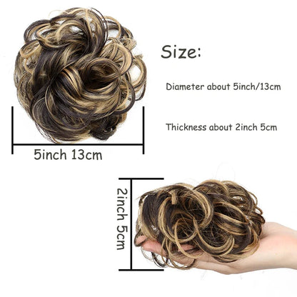 Messy Bun Hair Piece – Synthetic Chignon with Elastic Band