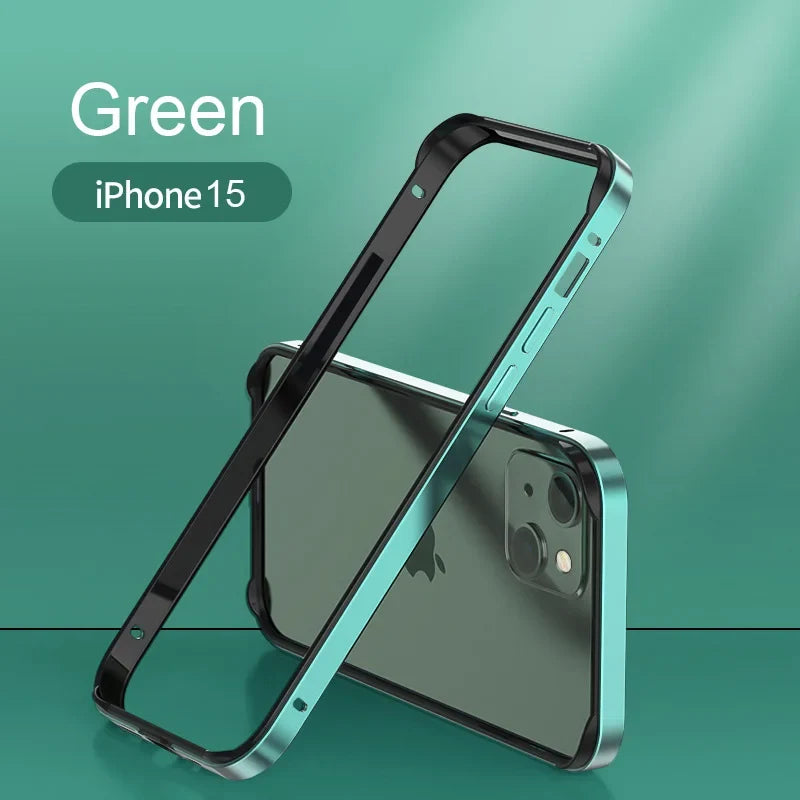 Metal Bumper Case for iPhone 12–18 / 17 / 16 / 15 / 14 – Aluminum & Silicone