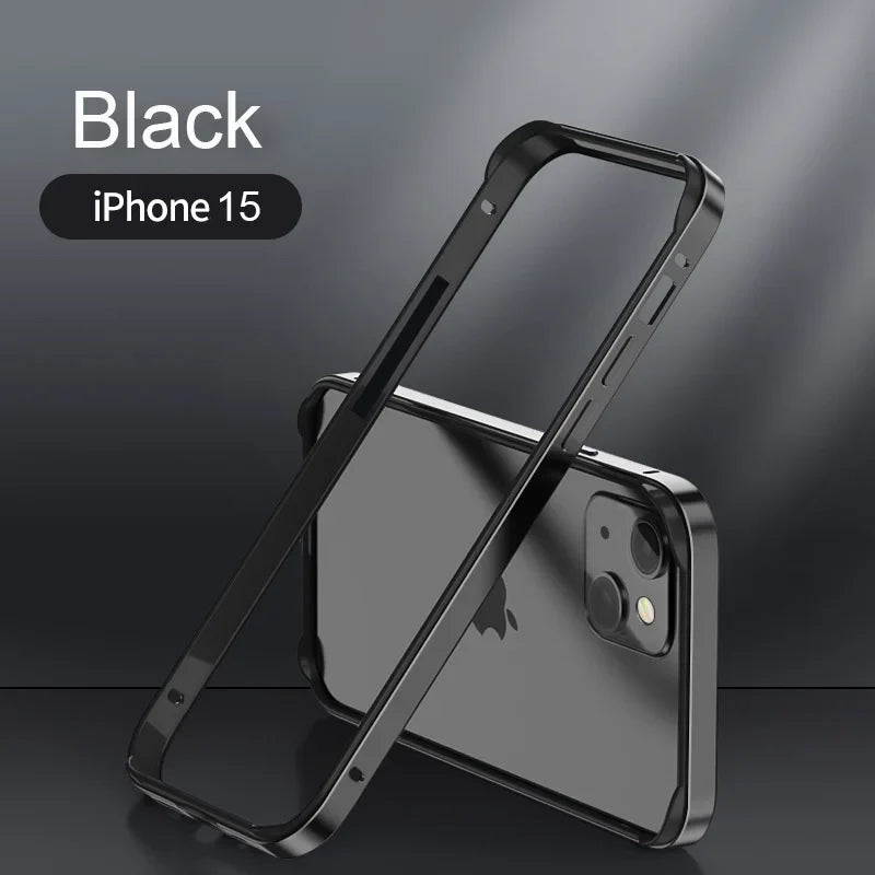 Metal Bumper Case for iPhone 12–18 / 17 / 16 / 15 / 14 – Aluminum & Silicone