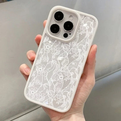 Vintage White Lace Floral iPhone Case