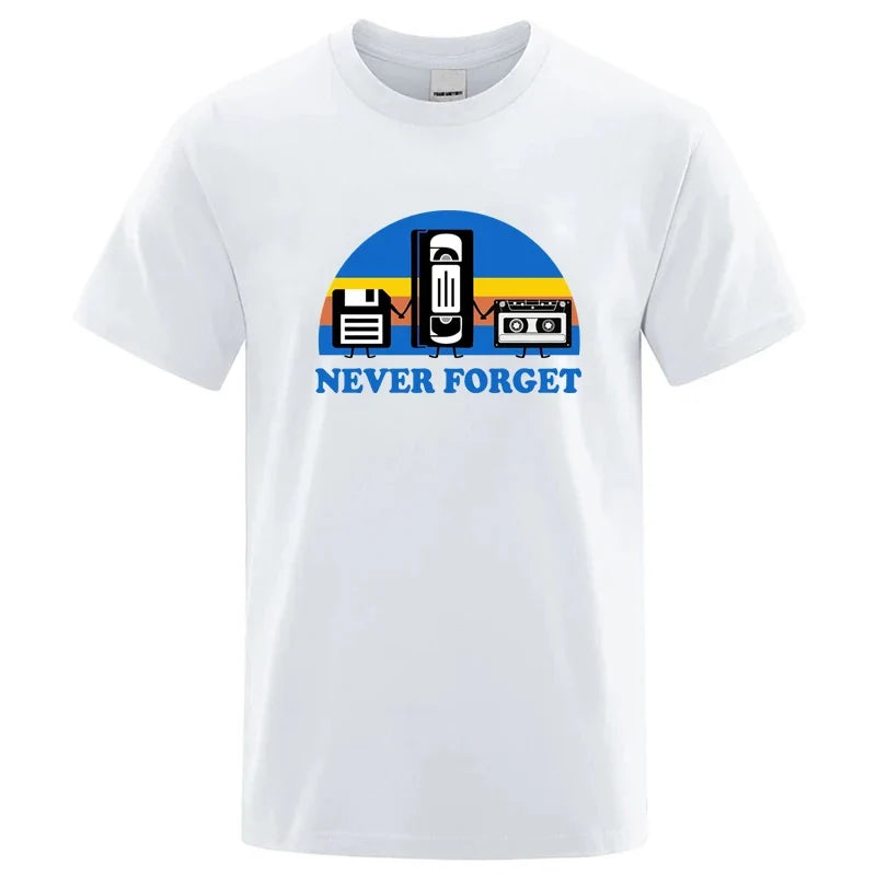 Never Forget Graphic T Shirt Funny Music Cotton Blend Tee
