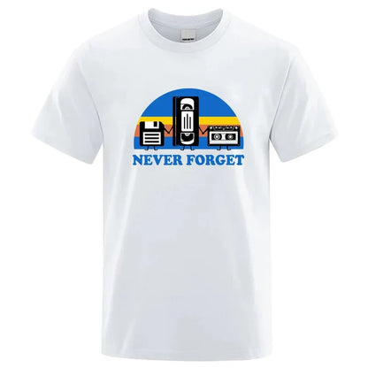 Never Forget Graphic T Shirt Funny Music Cotton Blend Tee