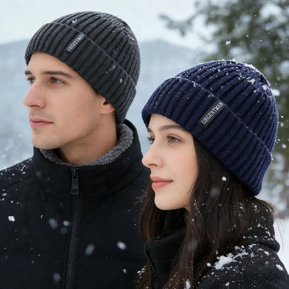 Winter Beanie Hat – Fur Lined Thick Knit for Men & Women