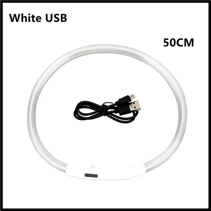 LED Dog Collar USB Rechargeable Glowing Safety Collar