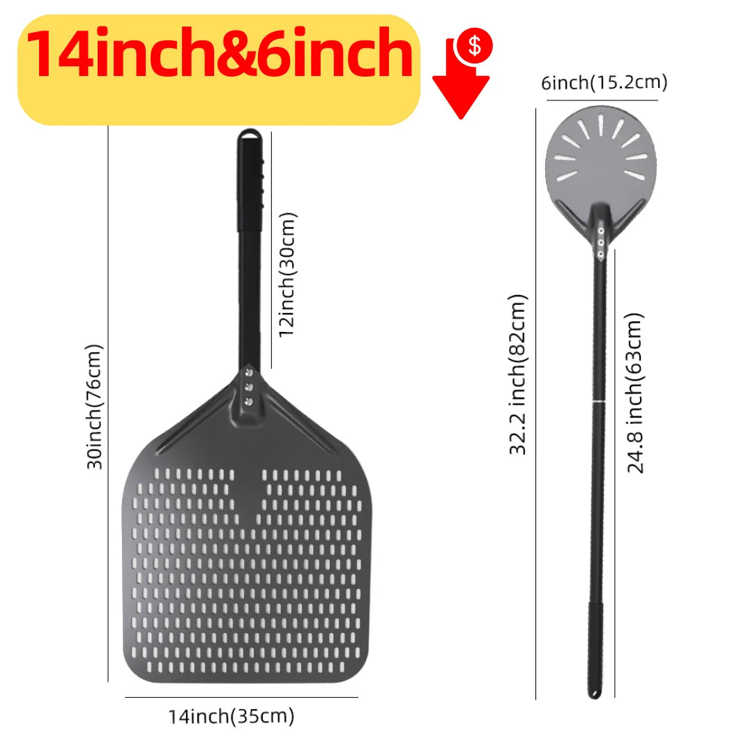 Aluminum Pizza Peel – Hard Anodized Bread Paddle for Oven Baking