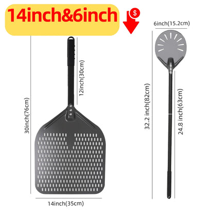 Aluminum Pizza Peel – Hard Anodized Bread Paddle for Oven Baking