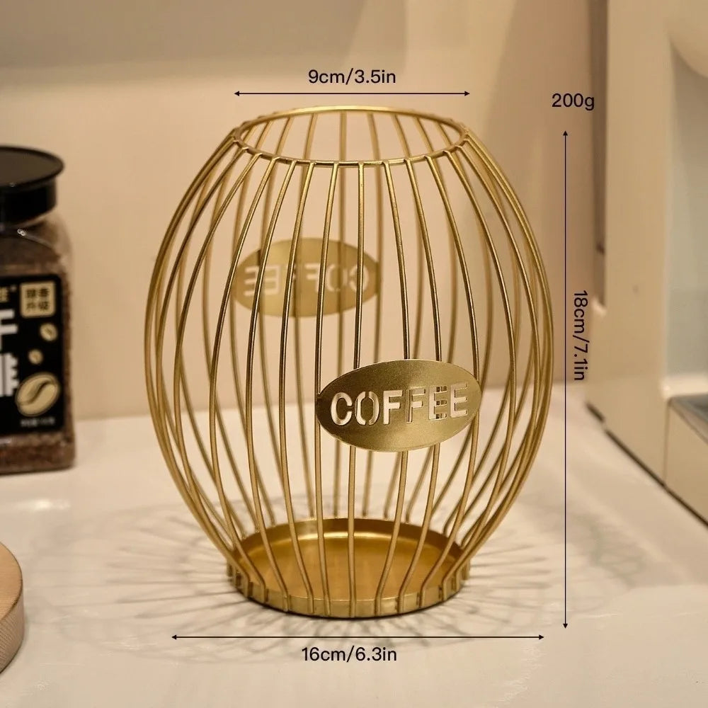 Coffee Pod Holder Wire Basket – Large Capacity Capsule Storage