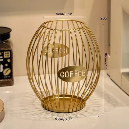 Coffee Pod Holder Wire Basket – Large Capacity Capsule Storage
