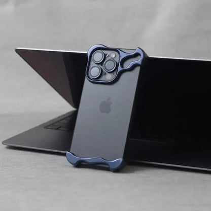 Metal Bumper iPhone Case with Lens Protector – Irregular Frame Design