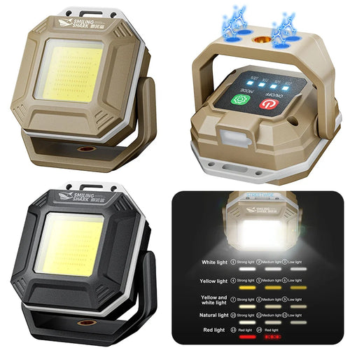 COB LED Rechargeable Work Light with Magnetic Base – Waterproof Inspection Lamp