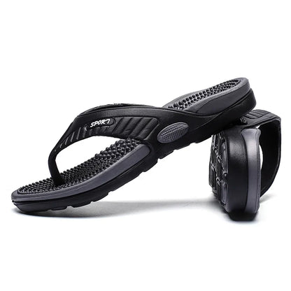 Massage Flip Flops for Men – Acupressure Beach Sandals, Plus Size EU 40-46
