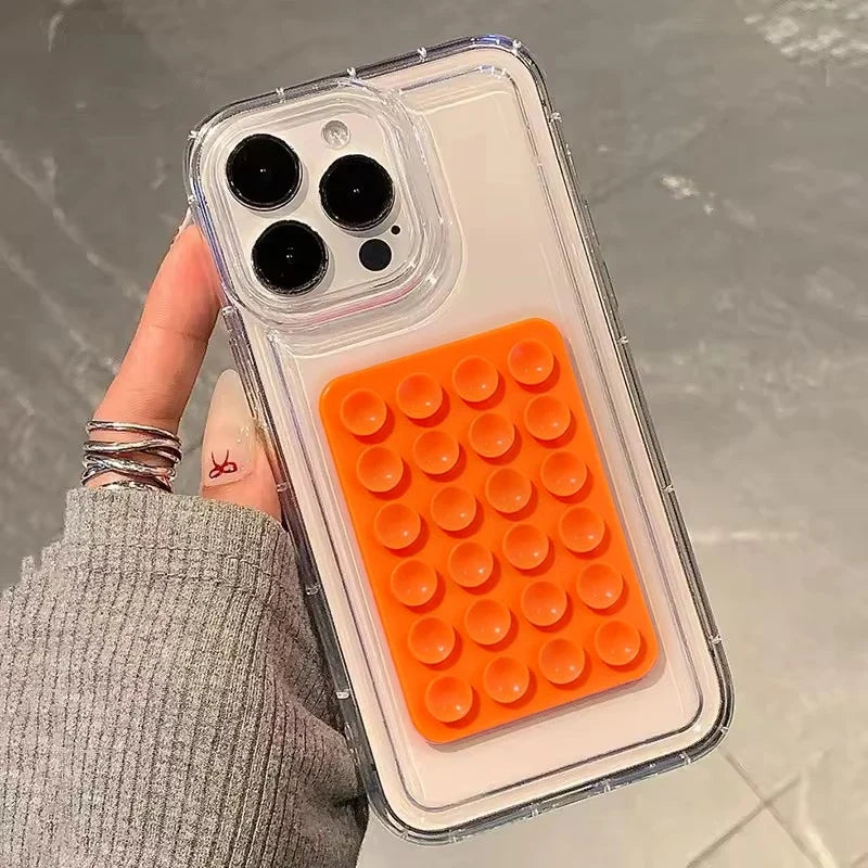 Transparent Airbag iPhone Case – 3D Suction Cup Drop Protection