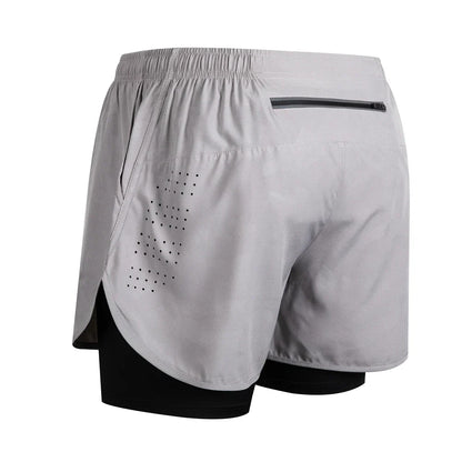 Men's Reflective Running Shorts – 2-in-1 Quick Dry Training Shorts
