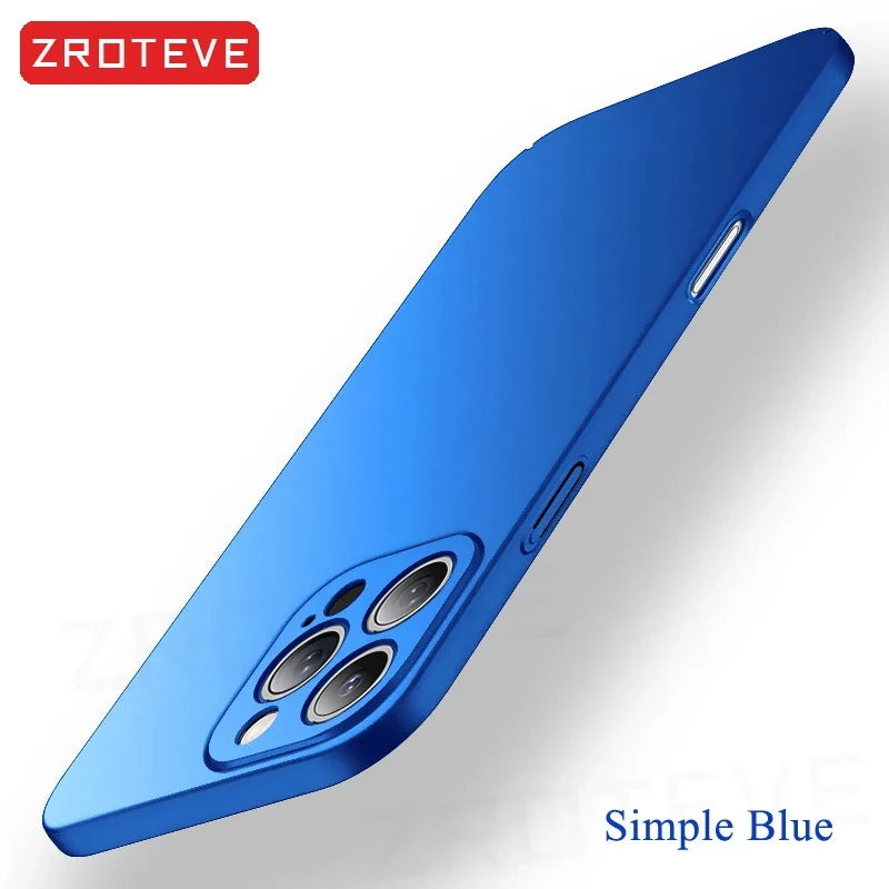 ZROTEVE Slim Matte Hard PC Case for iPhone 17 16 15 14 13 12 Series – Ultra-Thin Frosted Cover
