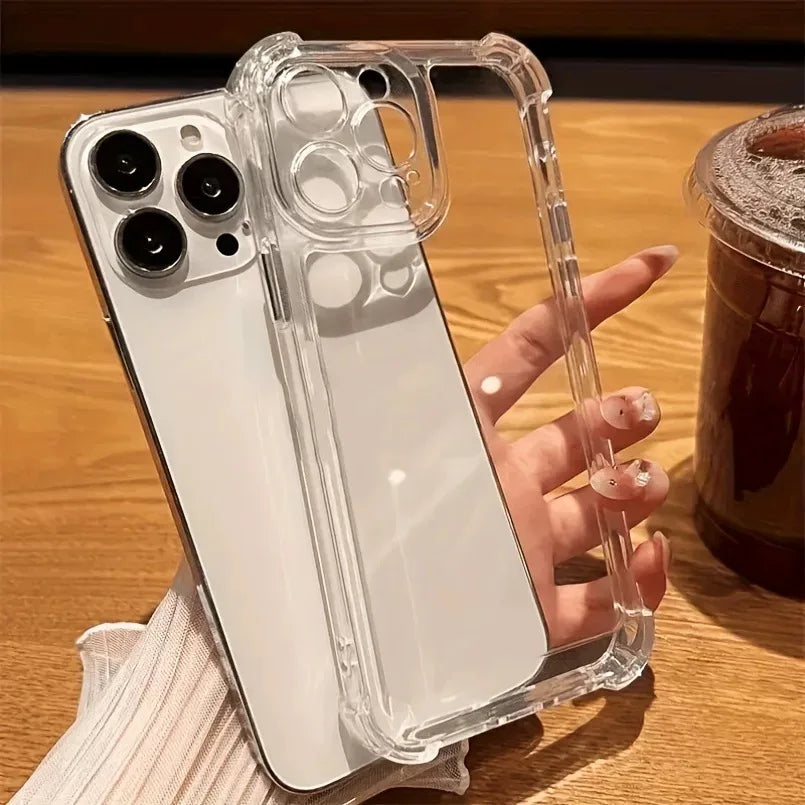 Clear Shockproof iPhone Case with Airbag Corner Protection