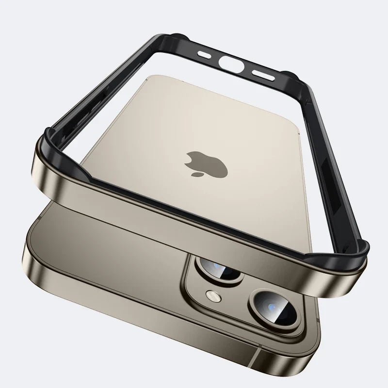 Metal Bumper Case for iPhone 12–18 / 17 / 16 / 15 / 14 – Aluminum & Silicone