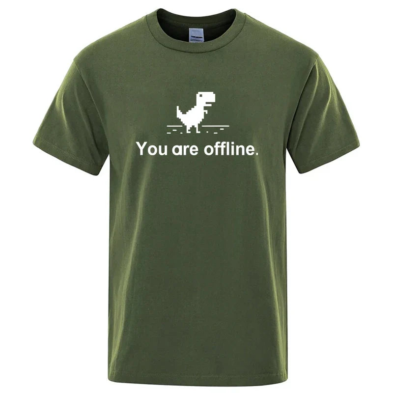 Funny Dinosaur Graphic T Shirt Cotton Blend Casual Tee