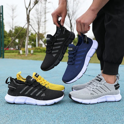 Men's Mesh Breathable Sneakers – Lightweight Casual Running Shoes