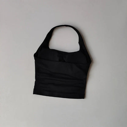 Halter Sports Bra for Women – Longline Shockproof Yoga Gym Top