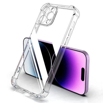 Clear Airbag iPhone Case – Shockproof Transparent Cover with Camera Protection