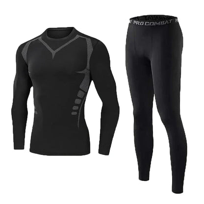 Men's Compression Long Sleeve Thermal Shirt – Quick-Dry Fitness Base Layer