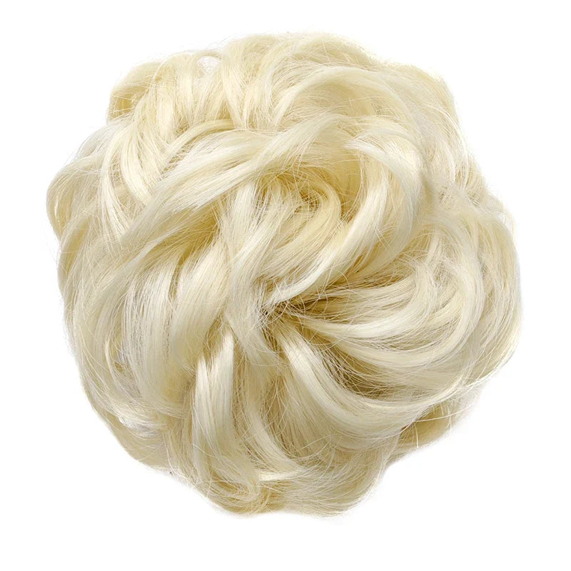 Messy Bun Hair Piece – Synthetic Chignon with Elastic Band