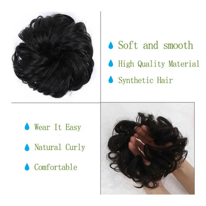 Messy Bun Hair Scrunchie – Synthetic Chignon Updo Hairpiece