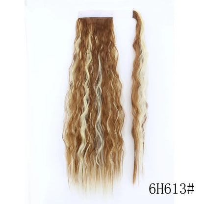 Wrap Around Ponytail Extension – Long Straight Synthetic Clip-In