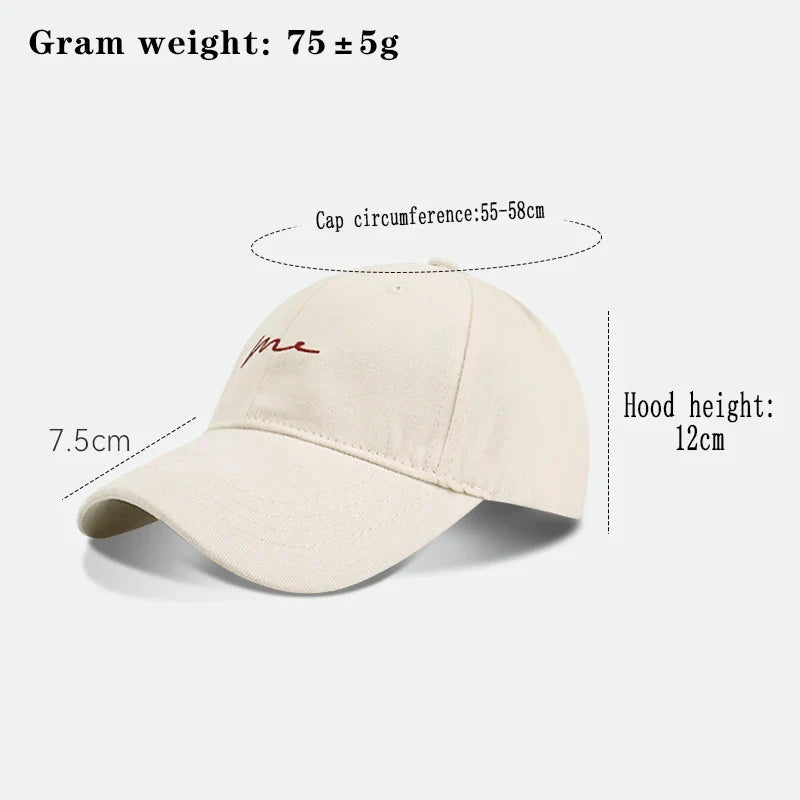 Embroidered Baseball Cap – Retro Letter Dad Hat for Men & Women