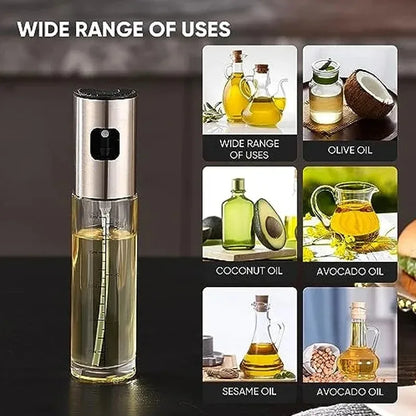 Glass Oil Spray Bottle – 100ml Kitchen Olive Oil Mister for Cooking & BBQ