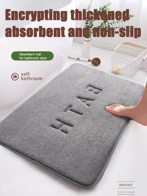 Memory Foam Bath Mat – Anti-Slip Super Absorbent Coral Fleece Floor Rug