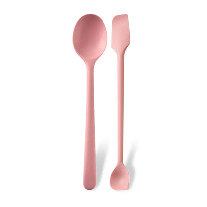 Silicone Double-Ended Spoon & Spatula Set – Heat Resistant, Non-Stick