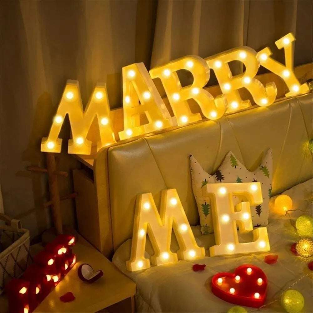 LED Marquee Letter & Number Light – Alphabet Night Lamp