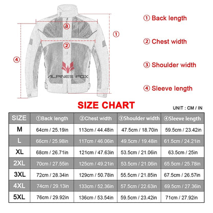 Vemar Men's Motorcycle Jacket – Mesh Motocross Protective Riding Coat
