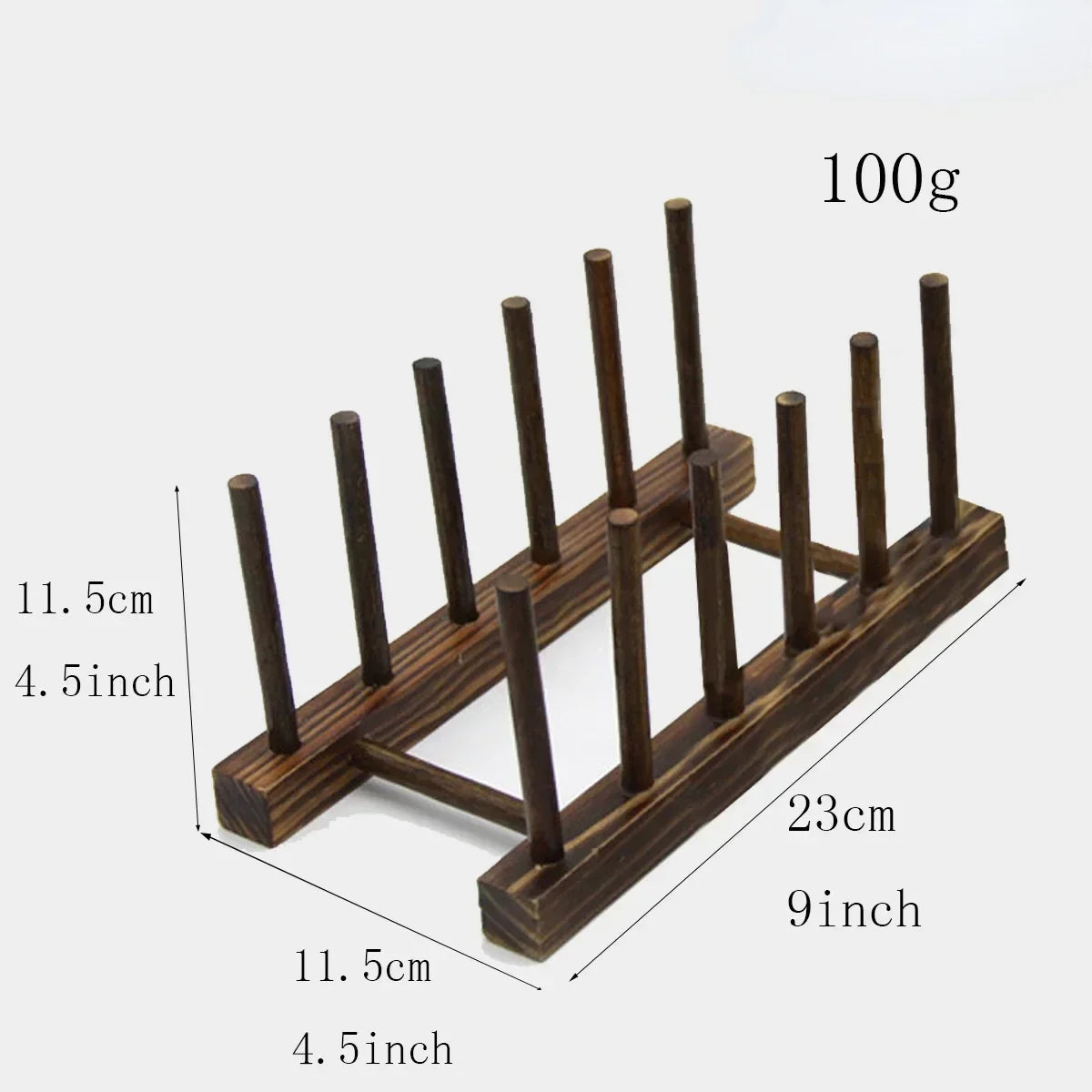 Wooden Plate Rack Dish Drainer Stand – Kitchen Organizer