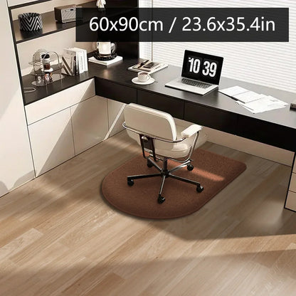 Office Chair Mat Flannel Desk Floor Protector – Thick Arched Carpet