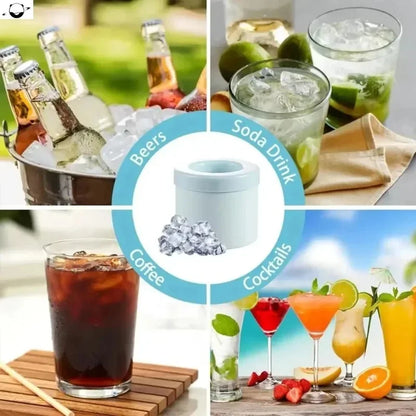 Round Ice Cube Mold Maker DIY Cylinder Ice Ball Mold for Freezer Barware