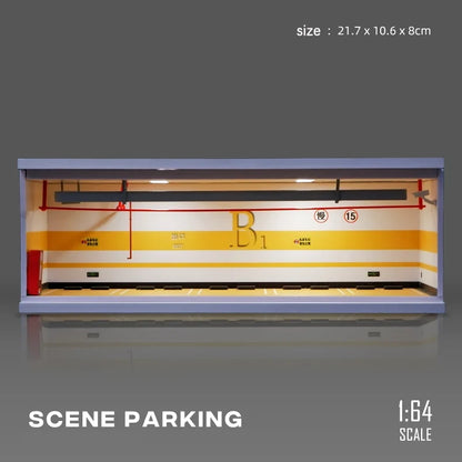 Garage Scene Diorama Model Kit – Collectible Decoration (No Dolls or Cars Included)