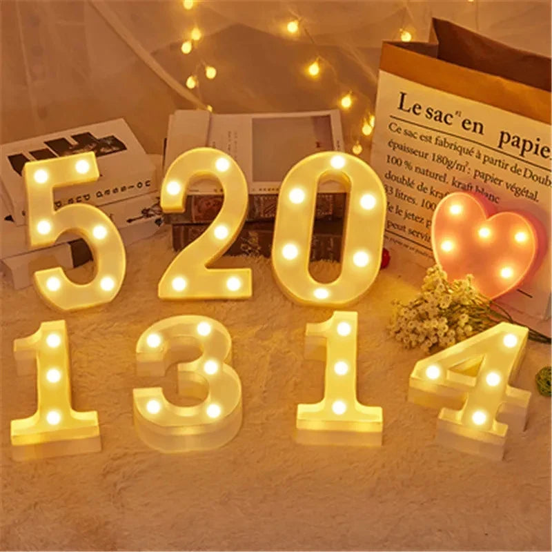 LED Marquee Letter & Number Light – Alphabet Night Lamp