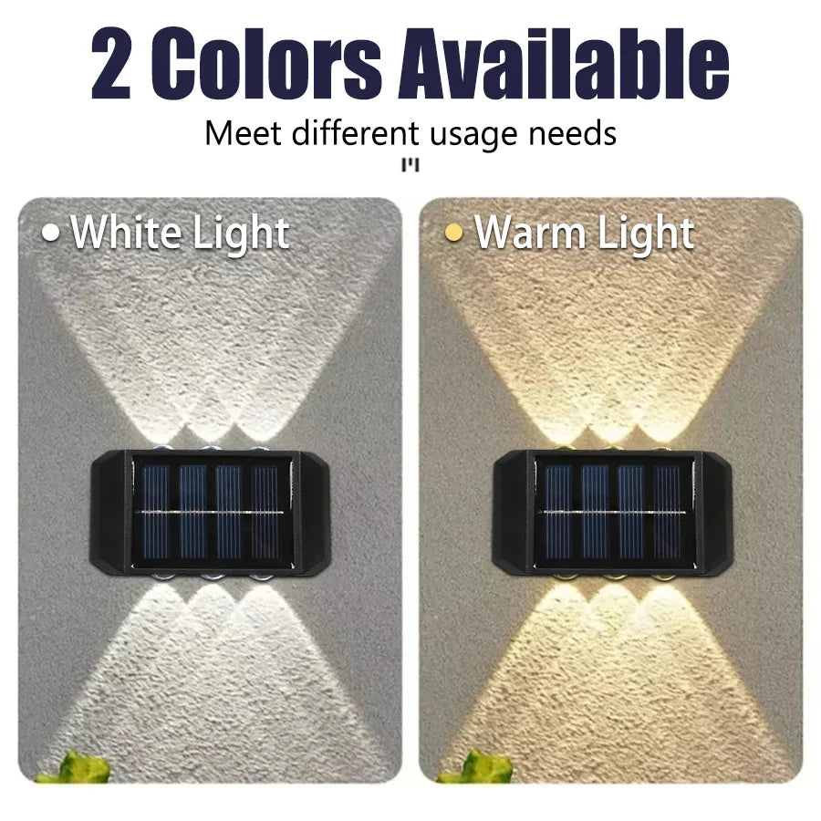 Solar Wall Light Outdoor – Waterproof LED Up & Down Garden Lamp