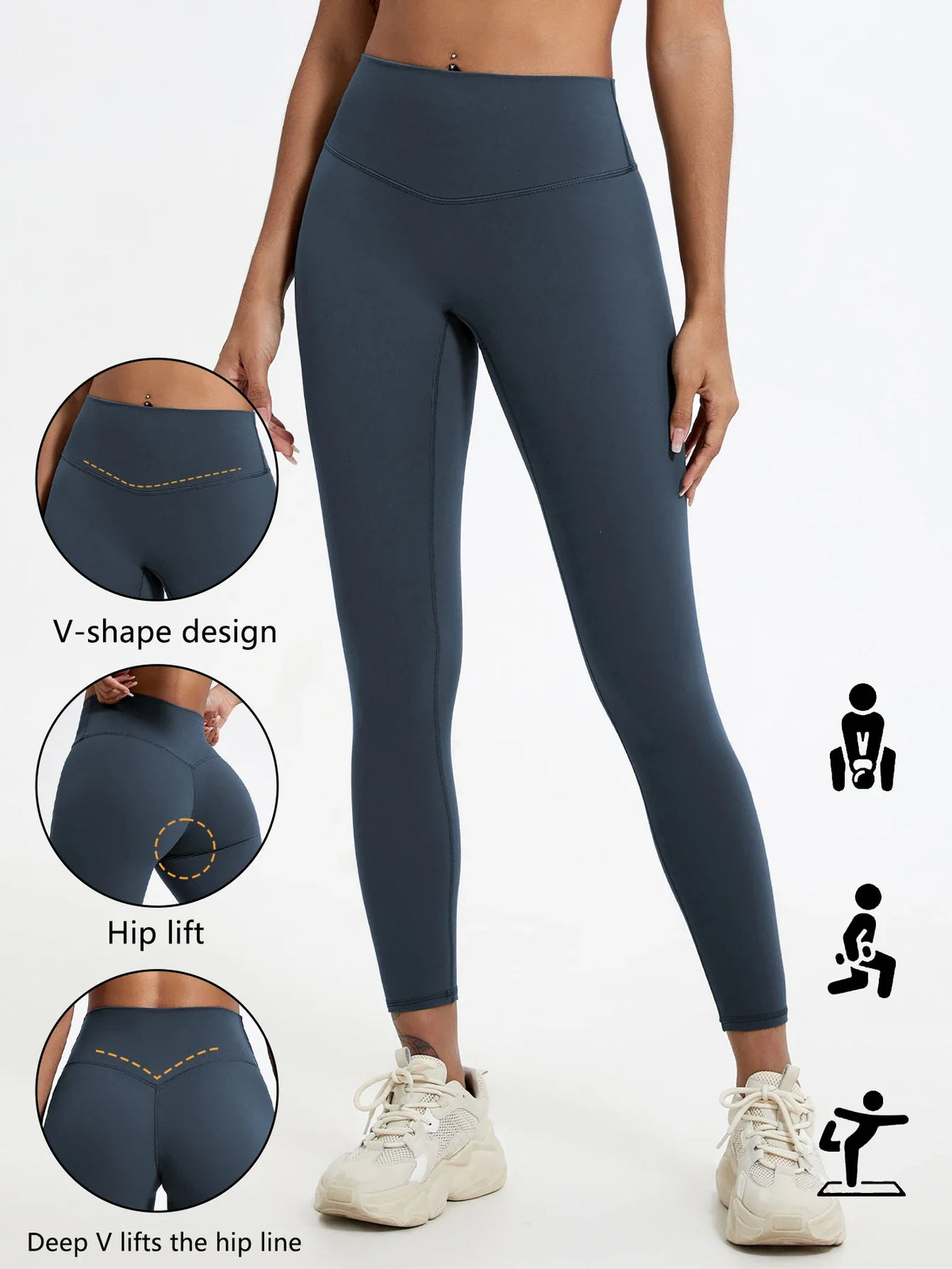Push-Up High-Waist Yoga Leggings for Women – V-Shape Hip Lift