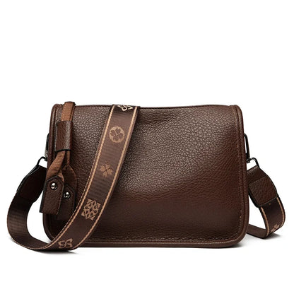 Genuine Leather Crossbody Bag – Soft Cowhide Women's Shoulder & Messenger Bag