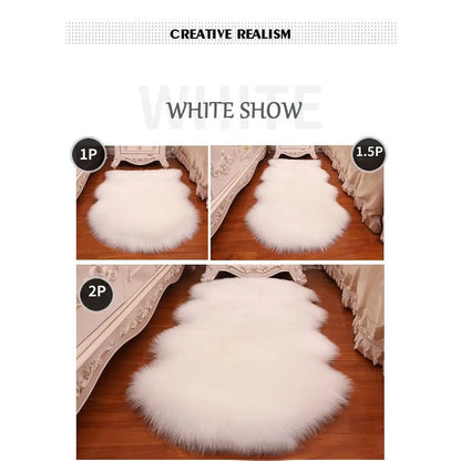 Faux Sheepskin Shaggy Rug – Fluffy Soft Area Mat for Bedroom