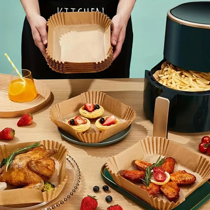 Air Fryer Disposable Paper Liners – Oil-Proof Parchment Sheets