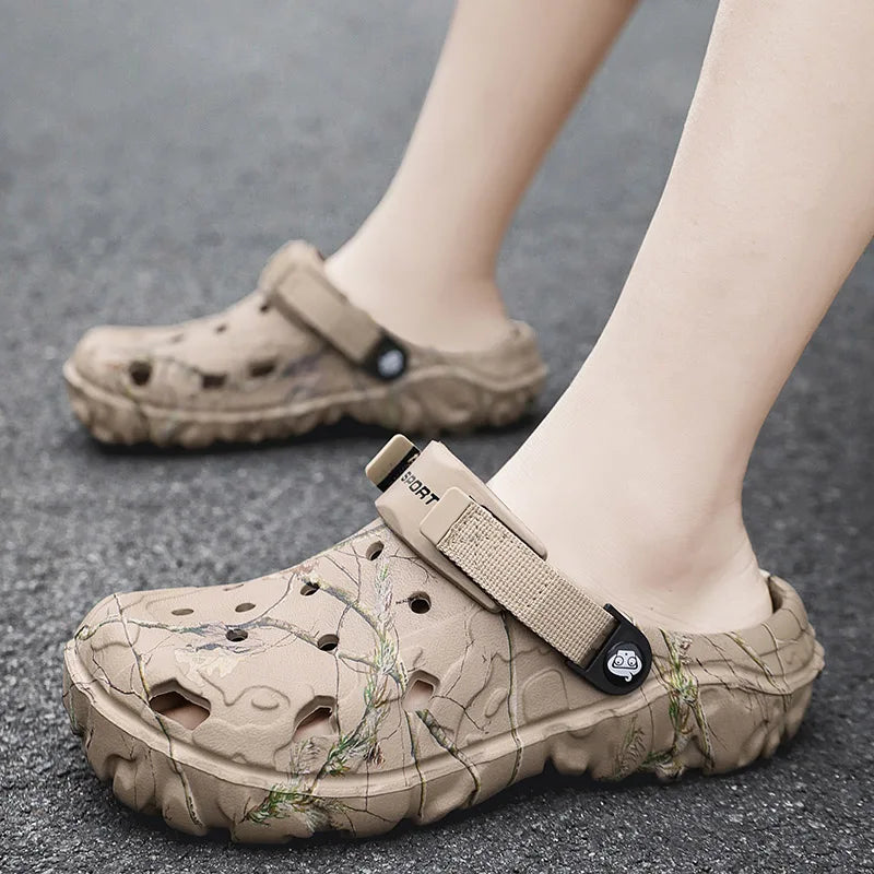 Men's Camo Clogs – Lightweight Non-Slip Garden Sandals