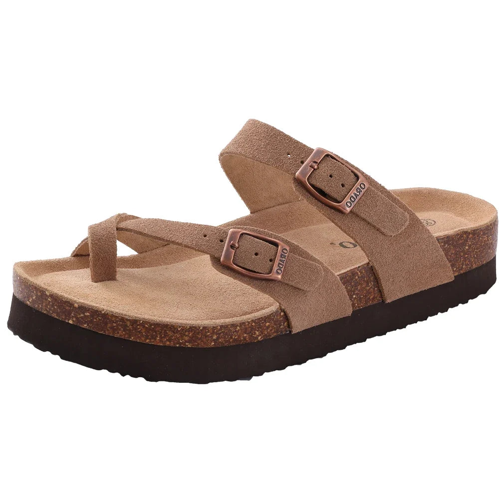 Suede Mule Clogs – Women's Cork Arch Support Outdoor Slippers