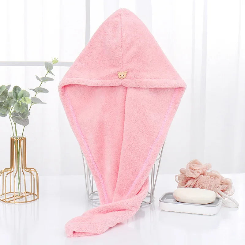 Microfiber Hair Towel Wrap – Magic Fast-Drying Bath Hat