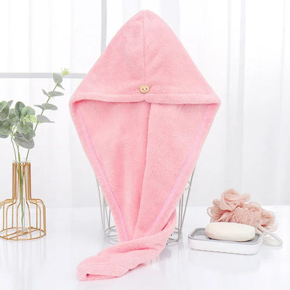 Microfiber Hair Towel Wrap – Magic Fast-Drying Bath Hat