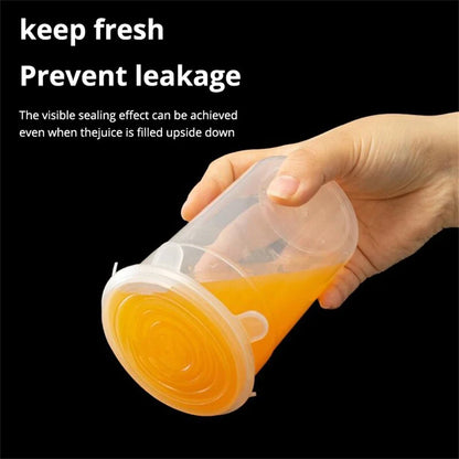 Silicone Stretch Lids Set of 6 – Universal Food Storage Bowl Covers